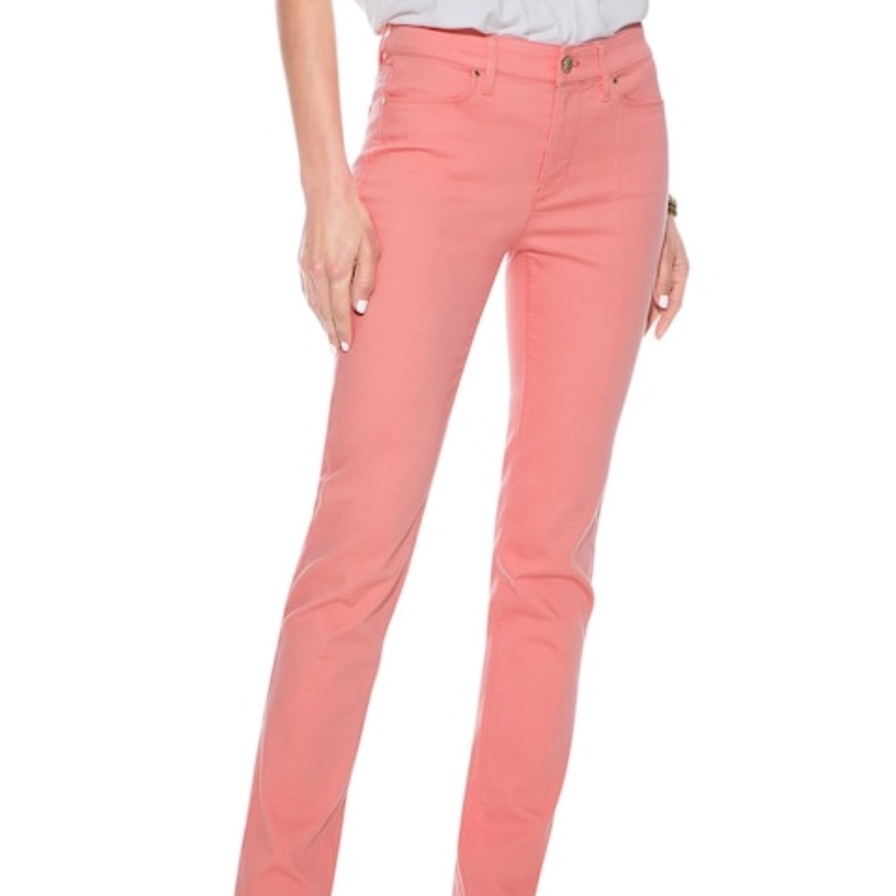 White House Black Market  Mid-Rise Slim Ankle Jeans Size 0 color Coral